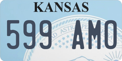 KS license plate 599AMO