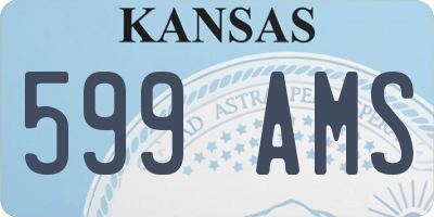 KS license plate 599AMS
