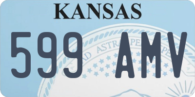 KS license plate 599AMV