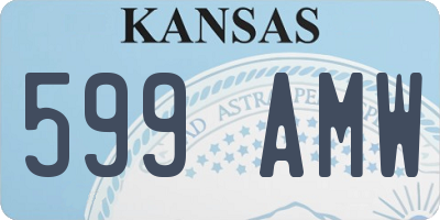 KS license plate 599AMW