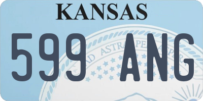 KS license plate 599ANG