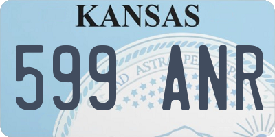 KS license plate 599ANR