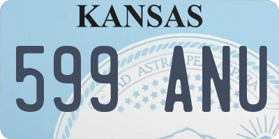 KS license plate 599ANU