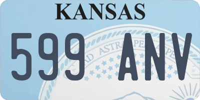 KS license plate 599ANV
