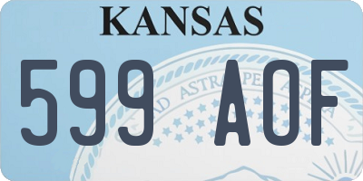 KS license plate 599AOF