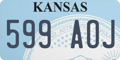 KS license plate 599AOJ