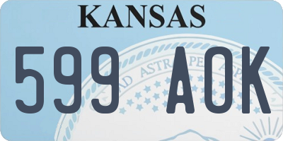 KS license plate 599AOK