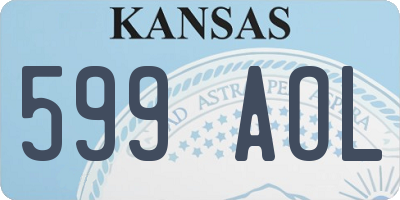 KS license plate 599AOL