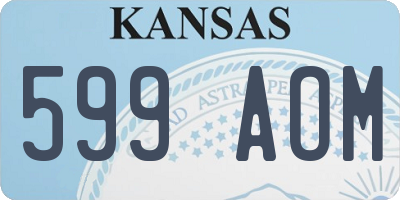 KS license plate 599AOM