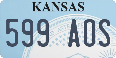 KS license plate 599AOS