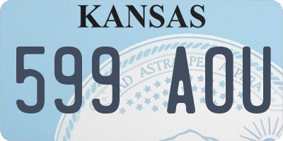 KS license plate 599AOU
