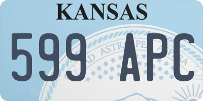 KS license plate 599APC