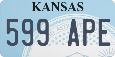 KS license plate 599APE