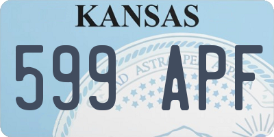 KS license plate 599APF