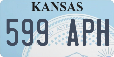 KS license plate 599APH