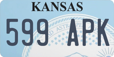 KS license plate 599APK