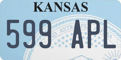 KS license plate 599APL