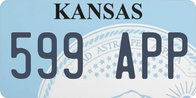 KS license plate 599APP