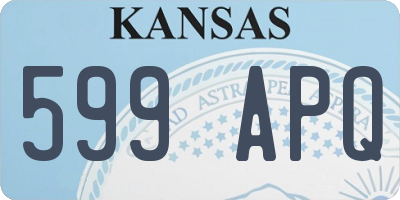 KS license plate 599APQ
