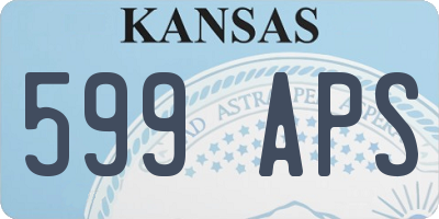 KS license plate 599APS