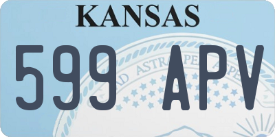 KS license plate 599APV