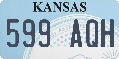 KS license plate 599AQH