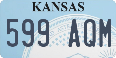 KS license plate 599AQM