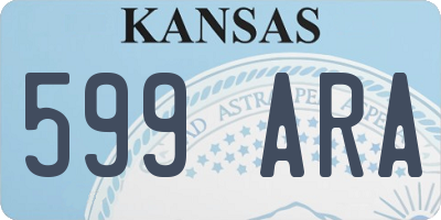 KS license plate 599ARA