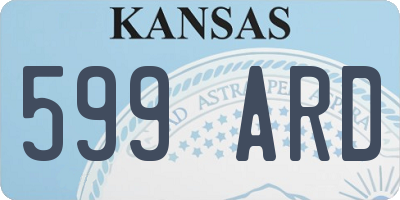 KS license plate 599ARD