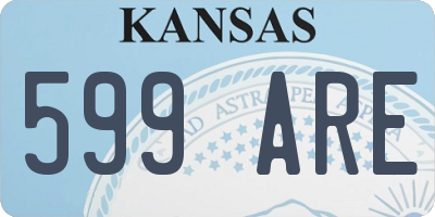 KS license plate 599ARE