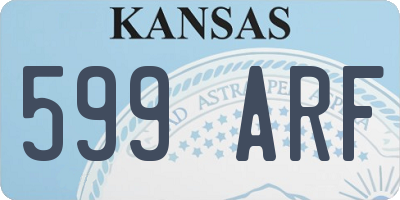 KS license plate 599ARF