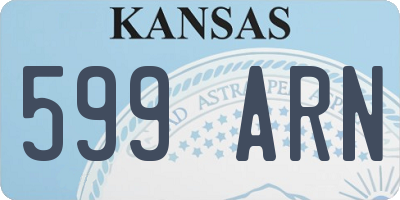 KS license plate 599ARN