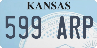 KS license plate 599ARP