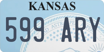 KS license plate 599ARY