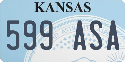 KS license plate 599ASA