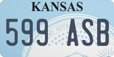KS license plate 599ASB