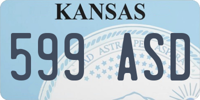 KS license plate 599ASD