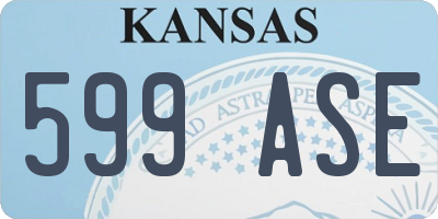 KS license plate 599ASE