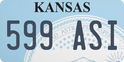KS license plate 599ASI