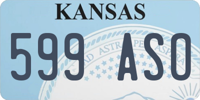 KS license plate 599ASO