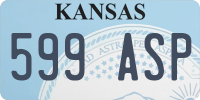 KS license plate 599ASP