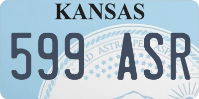 KS license plate 599ASR