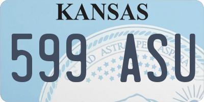 KS license plate 599ASU
