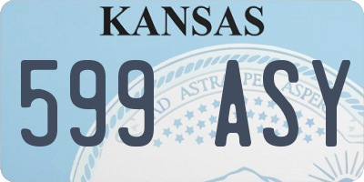 KS license plate 599ASY