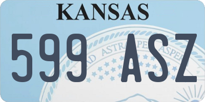 KS license plate 599ASZ
