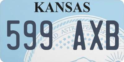 KS license plate 599AXB