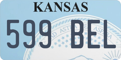 KS license plate 599BEL
