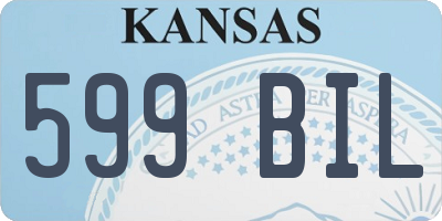 KS license plate 599BIL