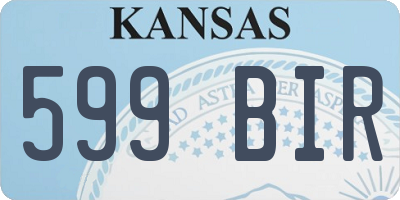 KS license plate 599BIR