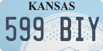 KS license plate 599BIY